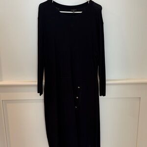 Talbots Navy  Long Sleeve Knitted Dress XL
